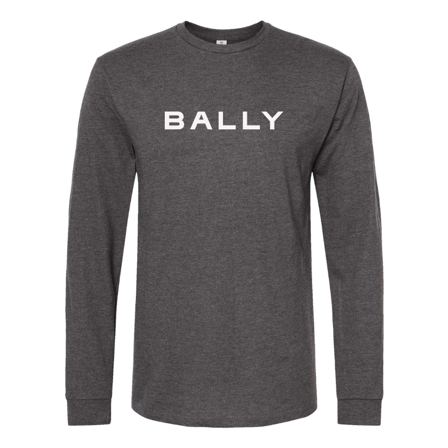 Men's Bally  Logo Cotton Long Sleeve T-Shirt