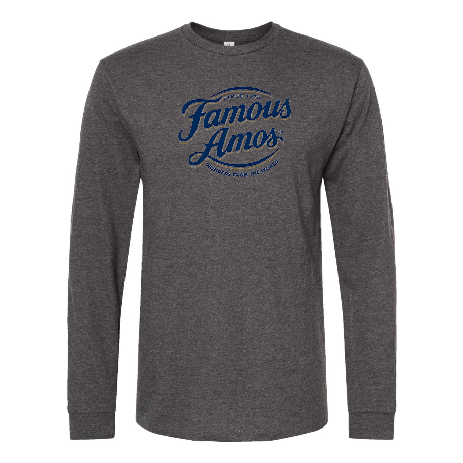 Men's Famous Amos Logo Cotton Long Sleeve T-Shirt