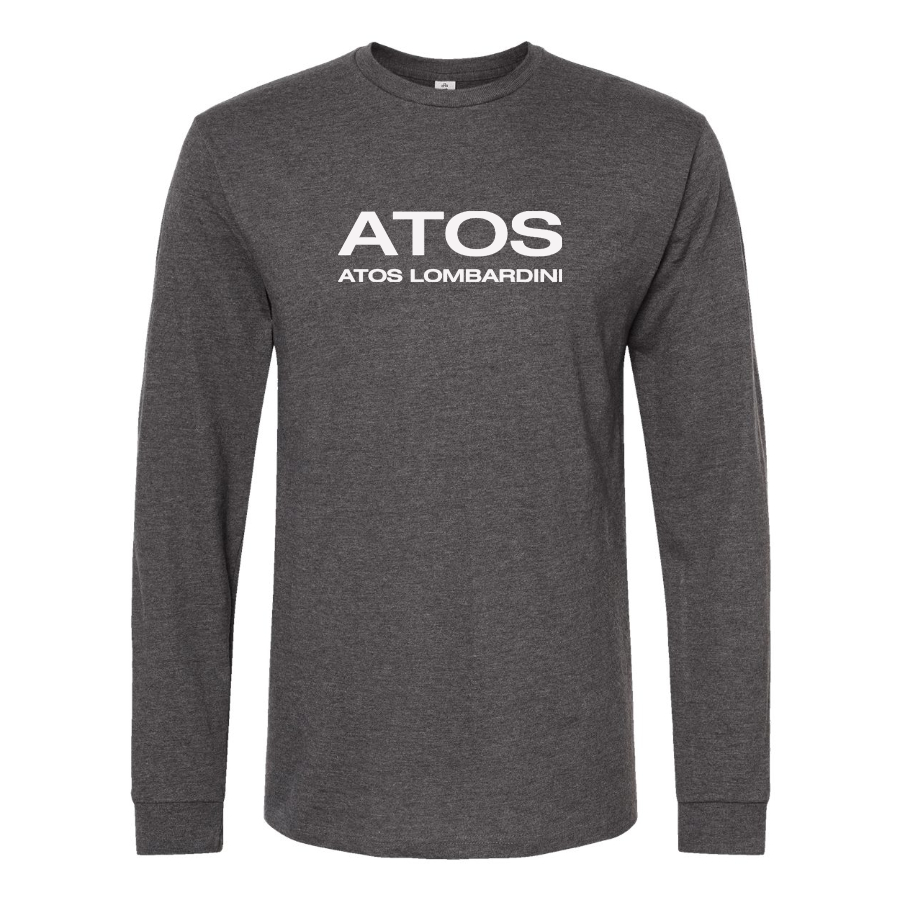 Men's Atos Lombardini  Logo Cotton Long Sleeve T-Shirt