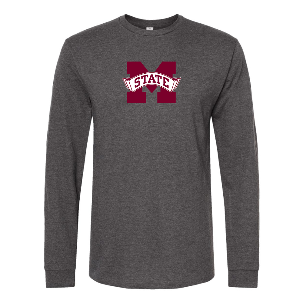 Men's  Mississippi State Bulldogs Logo Cotton Long Sleeve T-Shirt