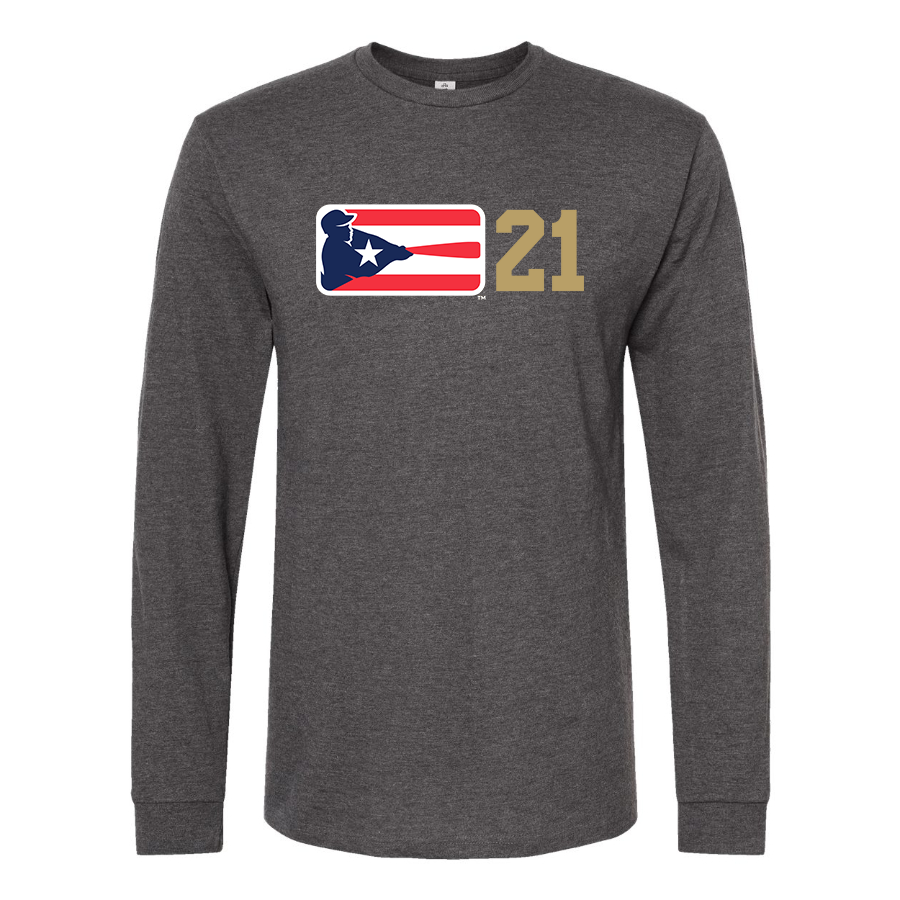 Men's  Liga de Beisbol Profesional Roberto Clemente Logo Cotton Long Sleeve T-Shirt