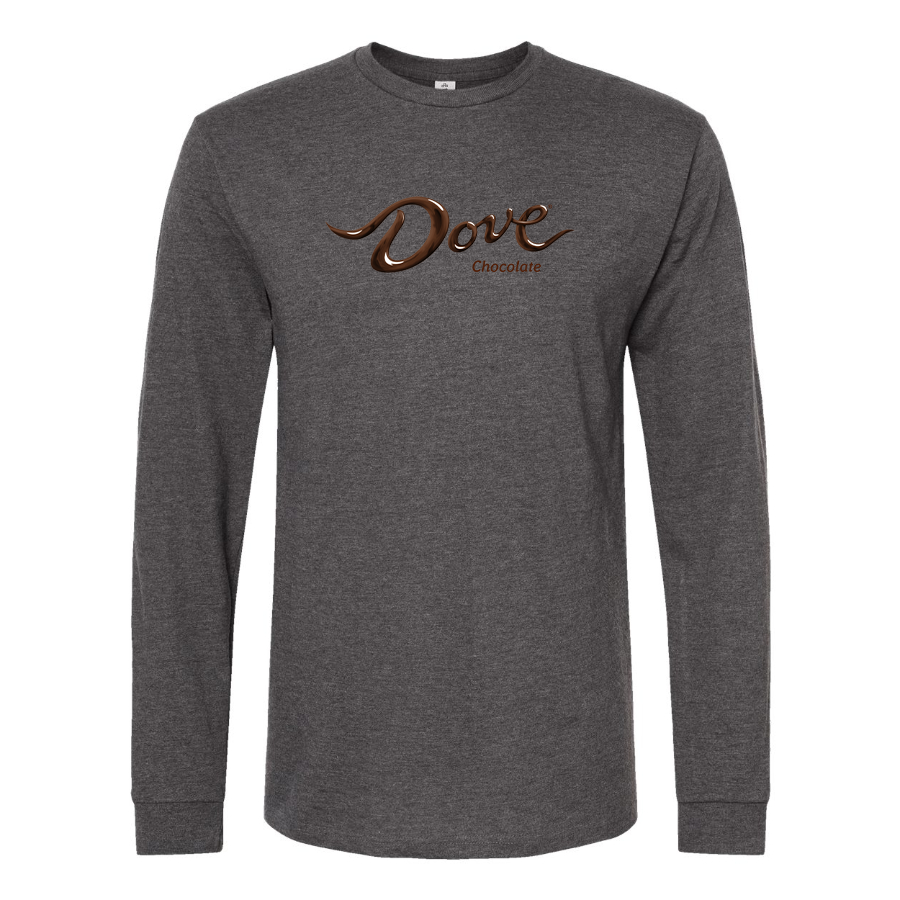 Men's Dove Сhocolate Logo Cotton Long Sleeve T-Shirt