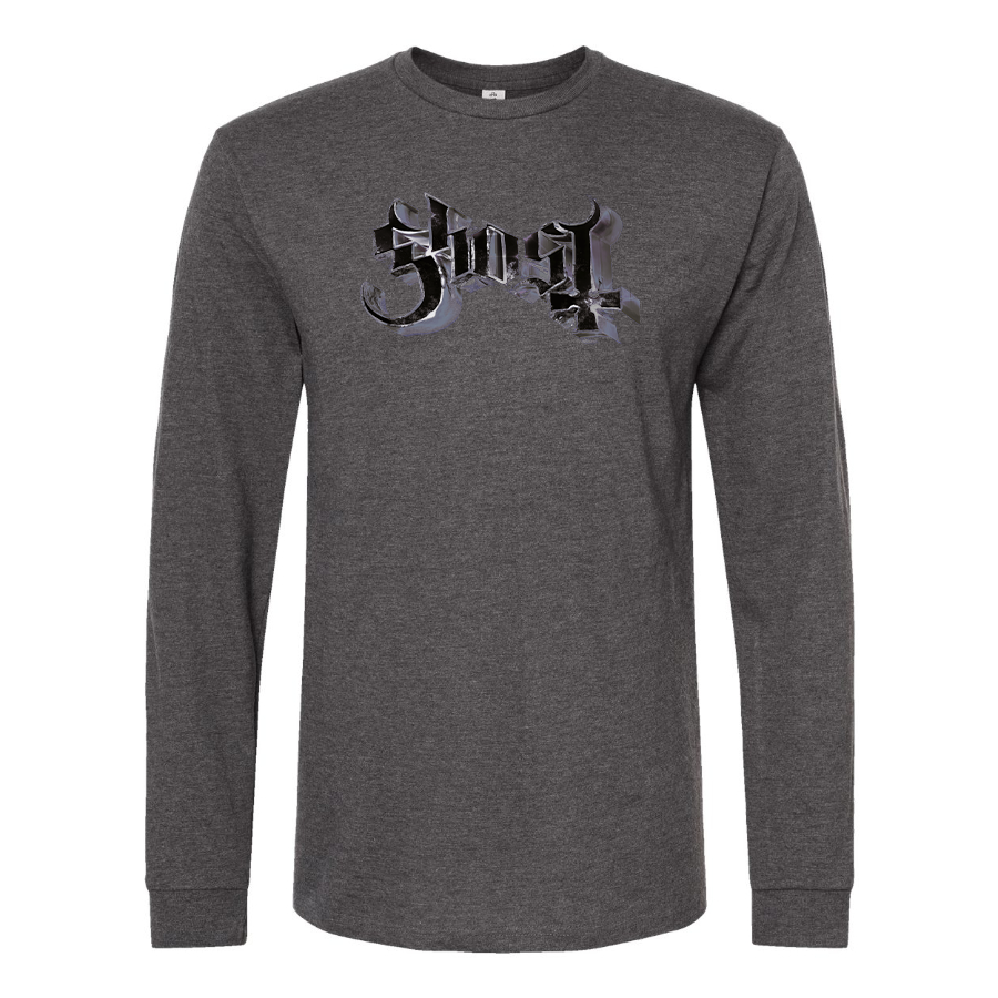 Men's Ghost Logo Cotton Long Sleeve T-Shirt