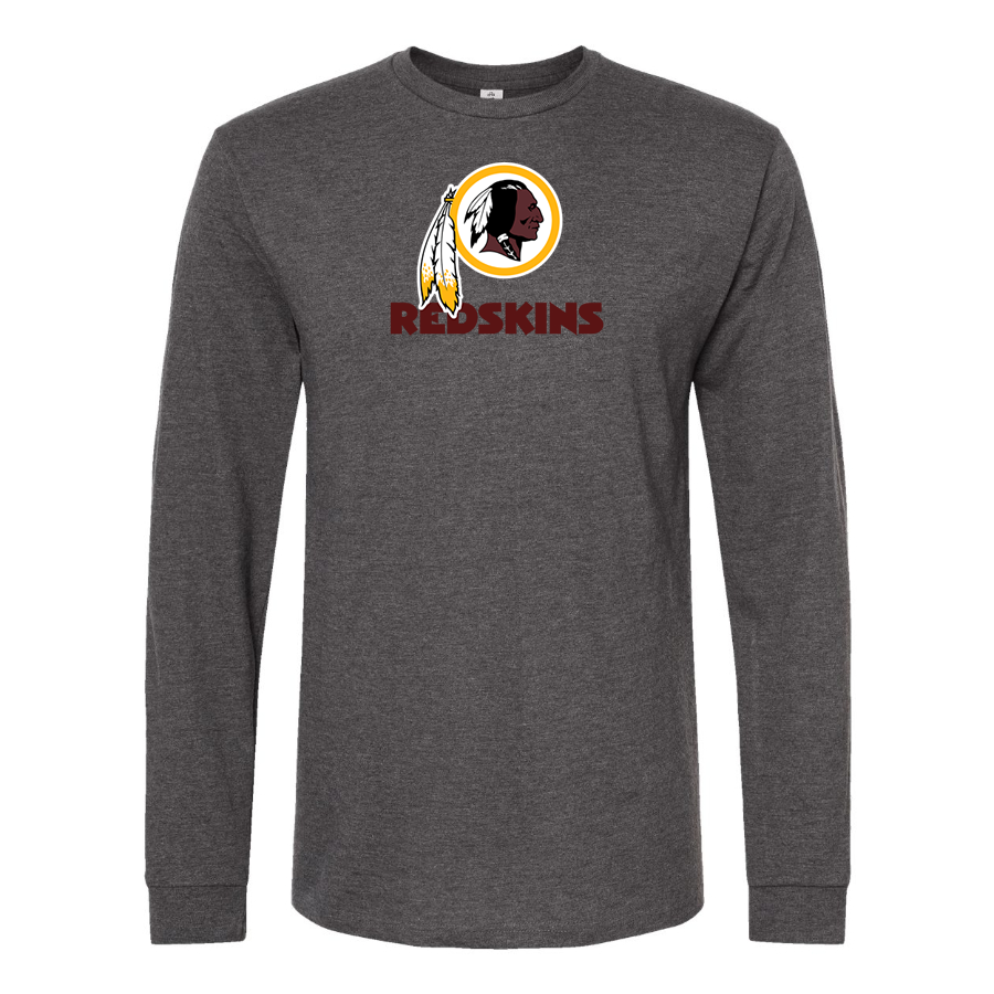 Men's Washington Redskins Logo  Cotton Long Sleeve T-Shirt