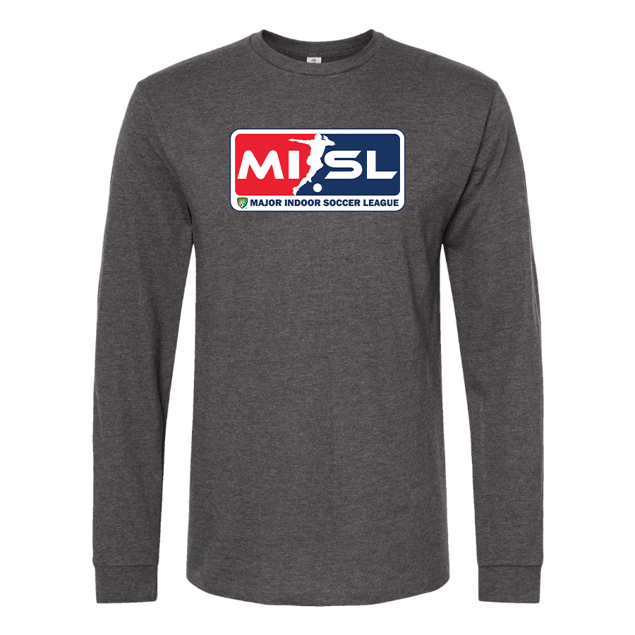 Men's Major Indoor Soccer League Logo Cotton Long Sleeve T-Shirt
