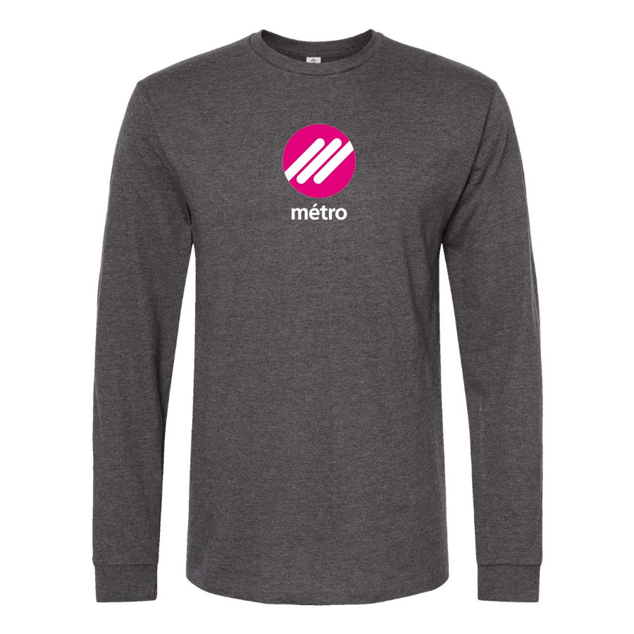 Men's Lausanne Métro Logo  Cotton Long Sleeve T-Shirt