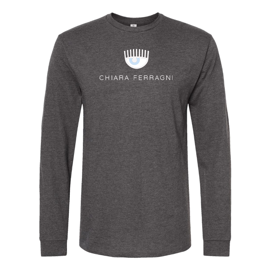 Men's Chiara Ferragni Collection Logo Cotton Long Sleeve T-Shirt