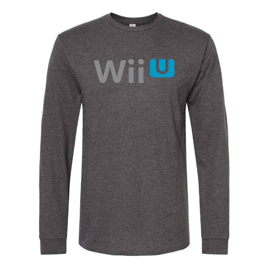 Men's Wii-U Logo Cotton Long Sleeve T-Shirt