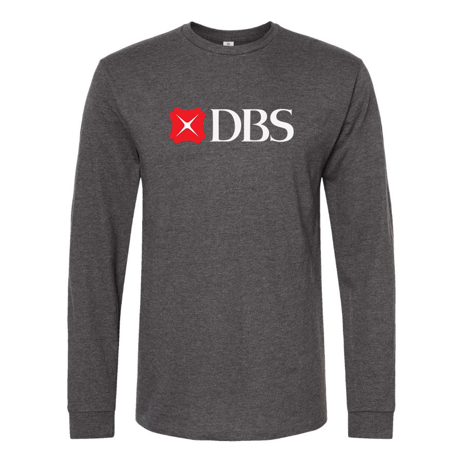Men's DBS Bank Logo Cotton Long Sleeve T-Shirt