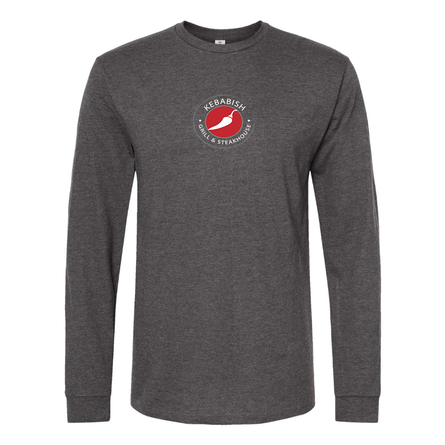 Men's Kebabish Grill & Steakhouse Logo Cotton Long Sleeve T-Shirt