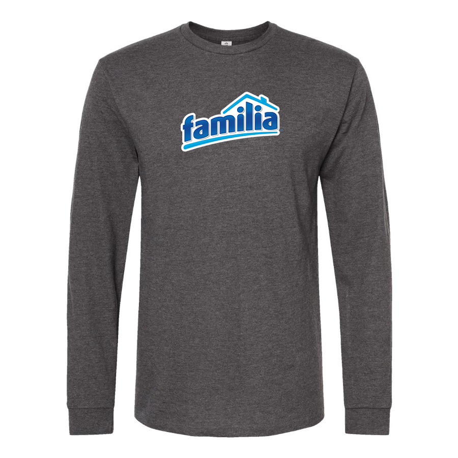 Men's Familia Logo Cotton Long Sleeve T-Shirt