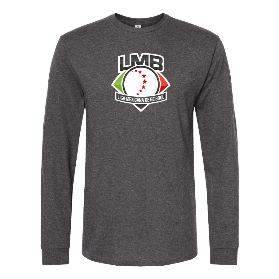 Men's Liga Mexicana de Béisbol Logo Cotton Long Sleeve T-Shirt