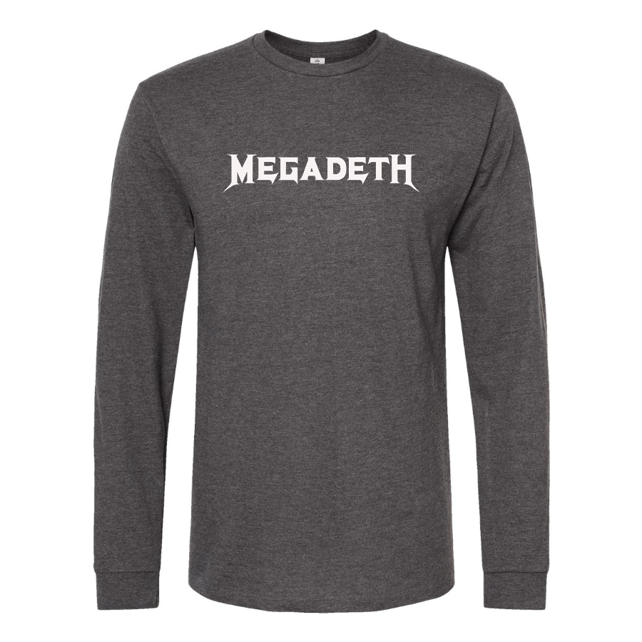 Men's Megadeth Logo Cotton Long Sleeve T-Shirt