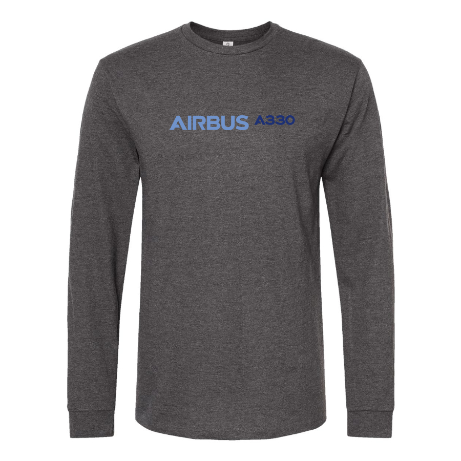 Men's  A330 Logo Cotton Long Sleeve T-Shirt
