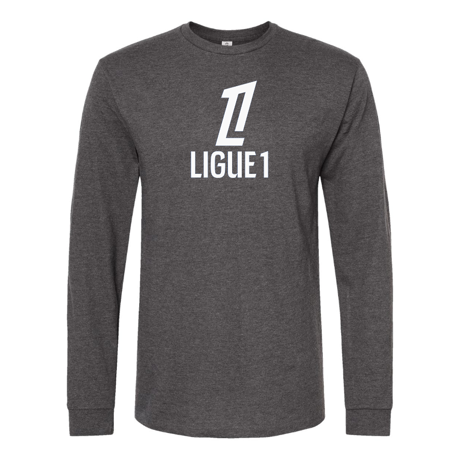 Men's Ligue 1 Logo Cotton Long Sleeve T-Shirt