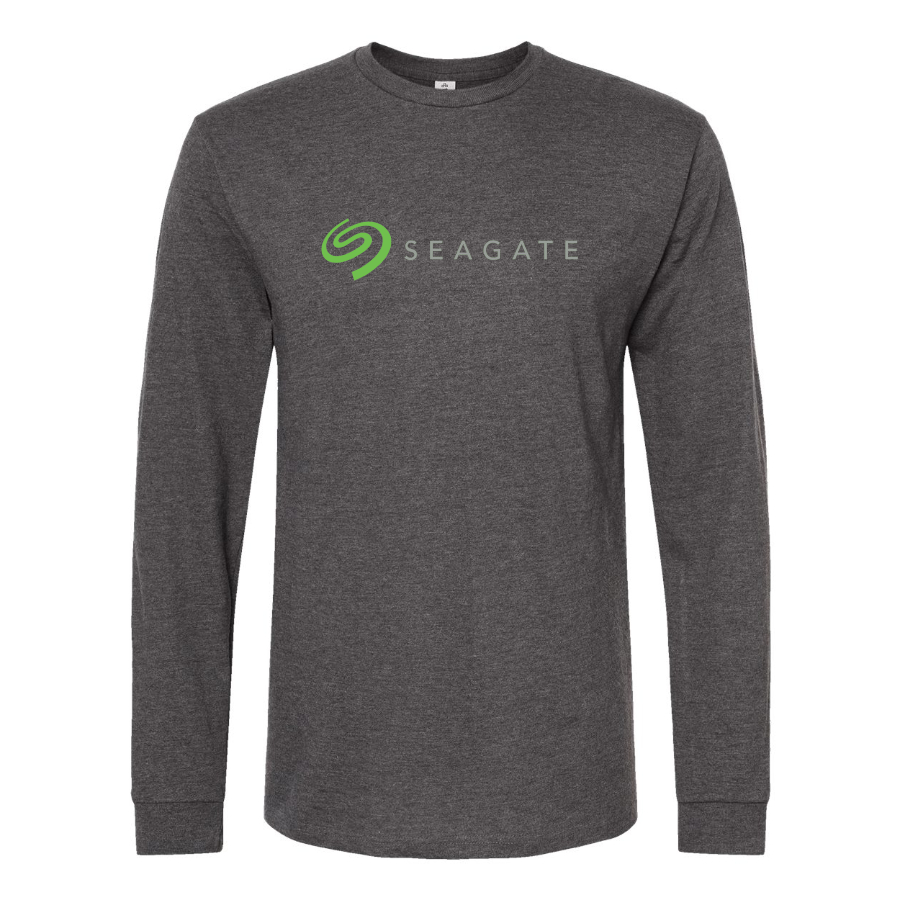 Men's Seagate Logo  Cotton Long Sleeve T-Shirt
