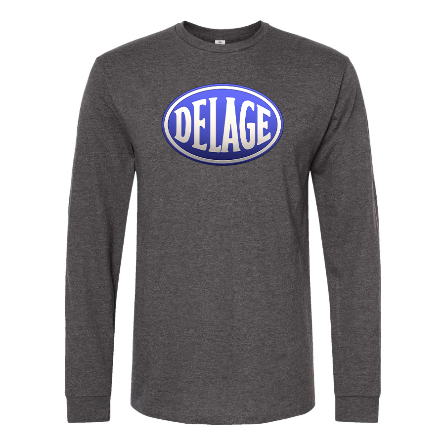 Men's Delage  Logo Cotton Long Sleeve T-Shirt