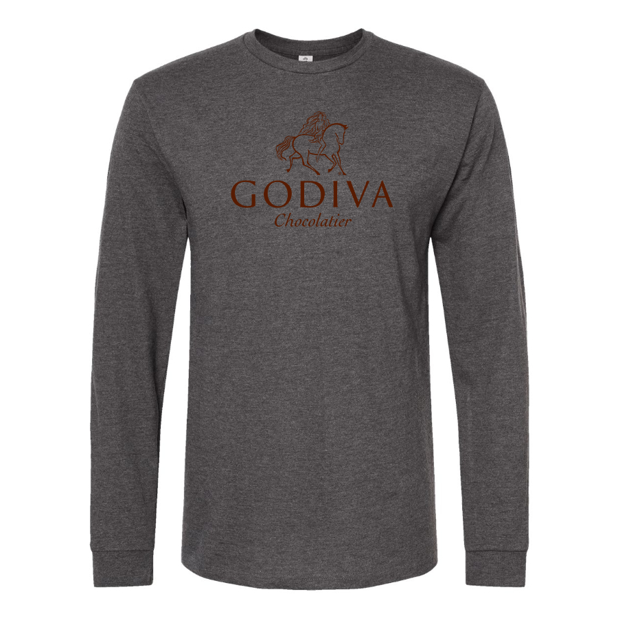 Men's Godiva Logo Cotton Long Sleeve T-Shirt