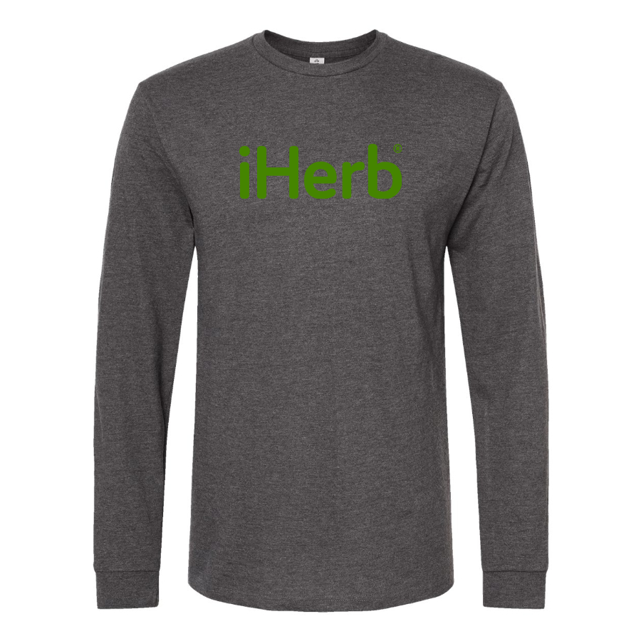 Men's iHerb Logo Cotton Long Sleeve T-Shirt