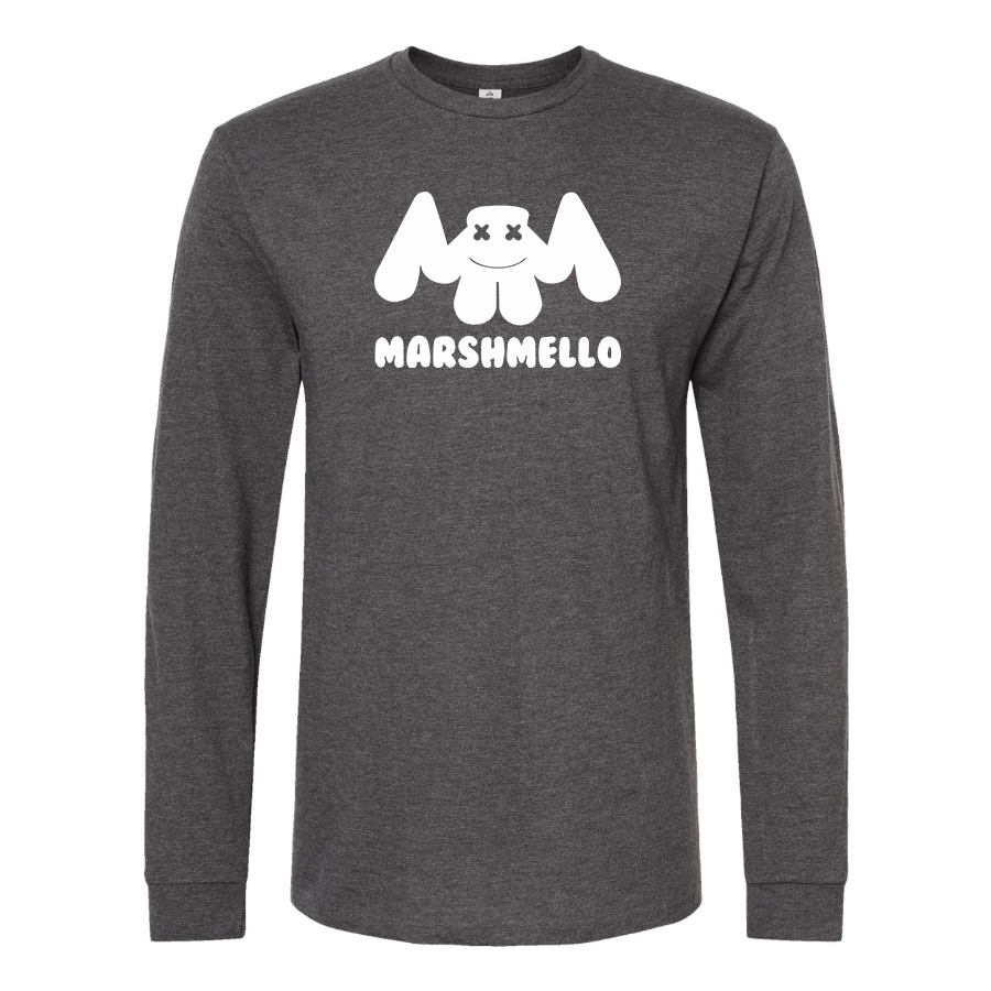 Men's Marshmello Logo Cotton Long Sleeve T-Shirt