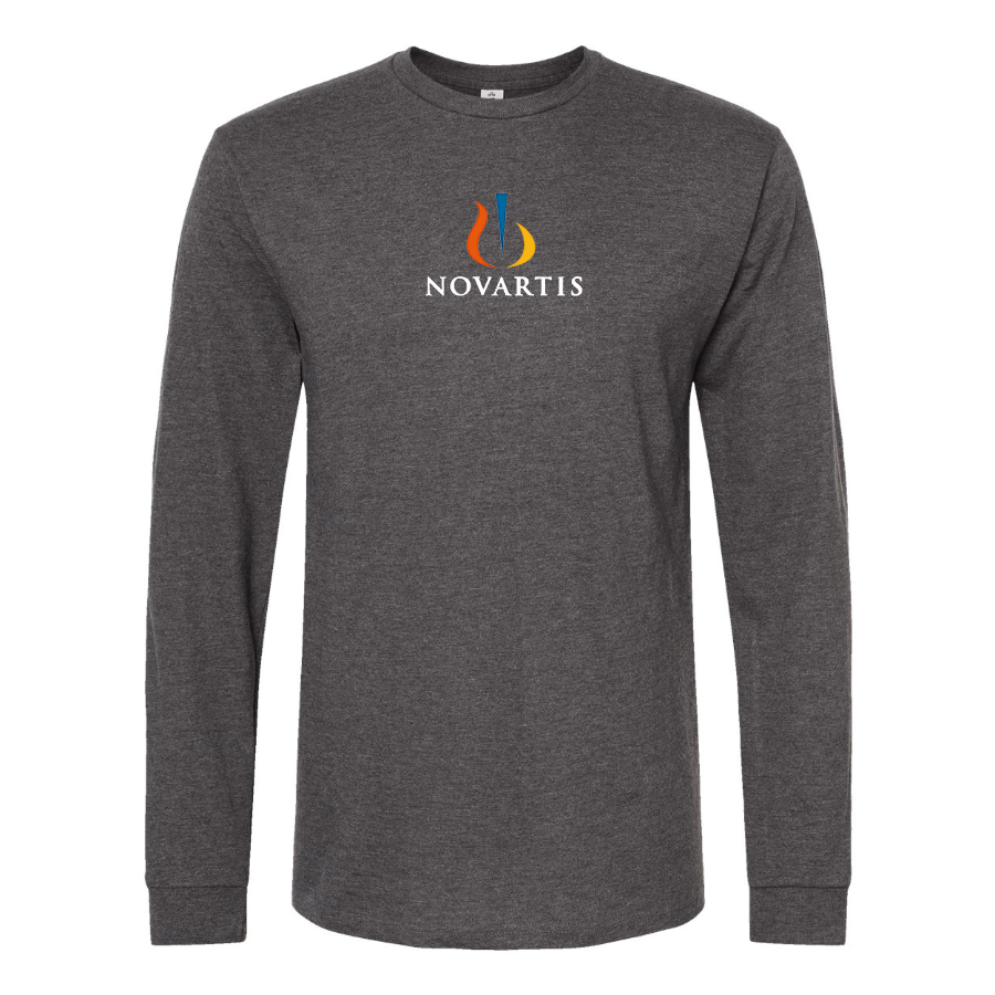 Men's  Novartis Logo  Cotton Long Sleeve T-Shirt