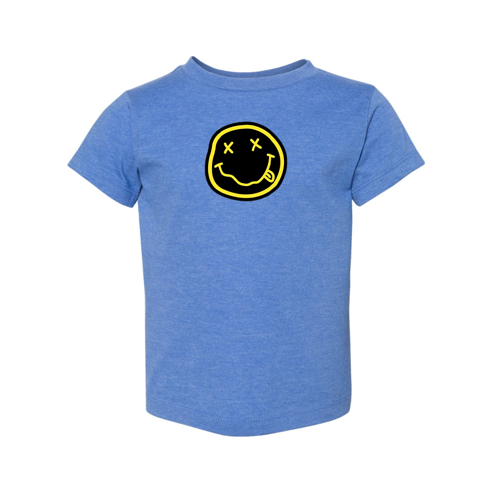 Nirvana Yellow and Black Face BELLA  CANVAS Toddler Jersey Tee
