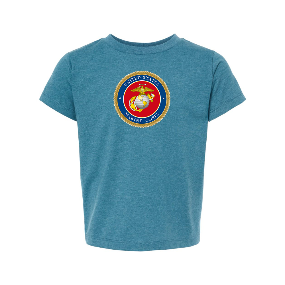 USMC Emblem BELLA  CANVAS Toddler Jersey Tee