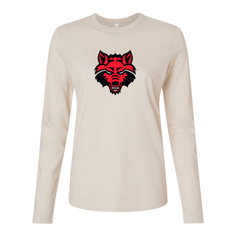 BELLA CANVAS Women’s Arkansas State Red Wolves Jersey Long Sleeve Tee