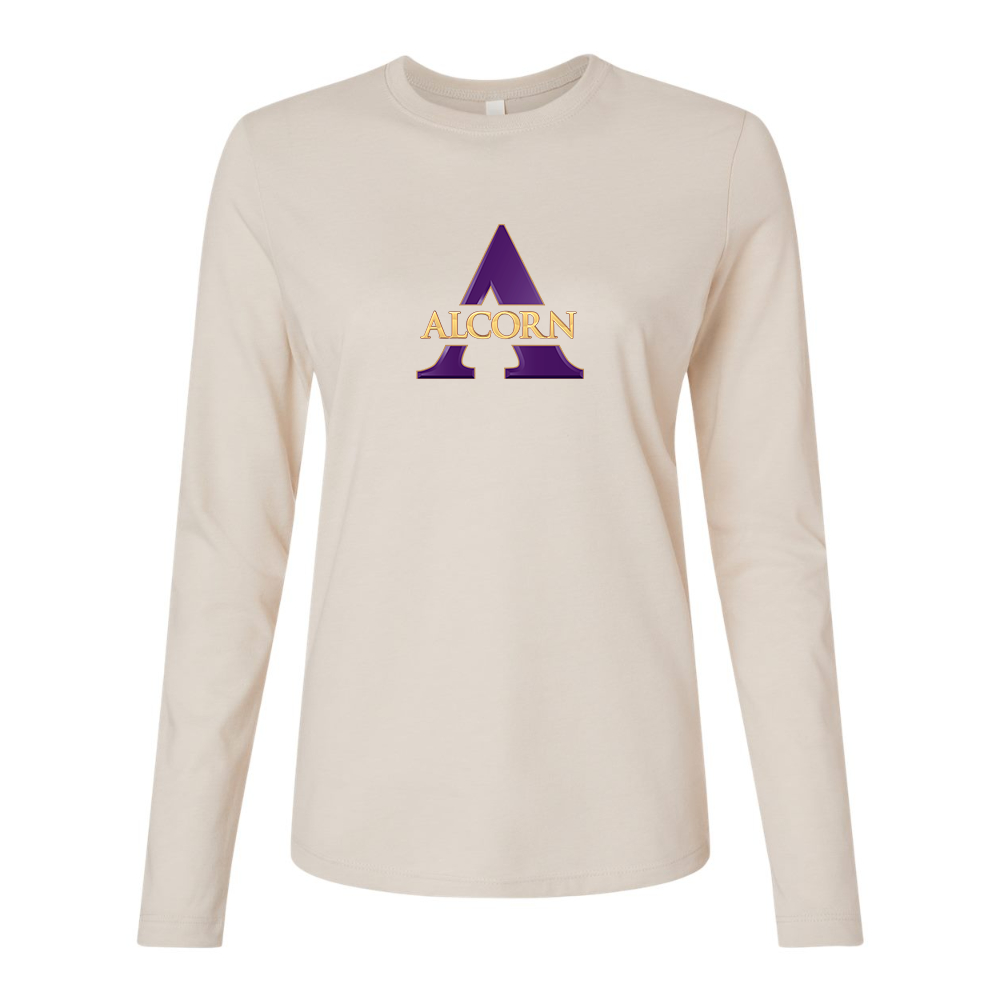 BELLA CANVAS Women’s Alcorn State Braves  Jersey Long Sleeve Tee