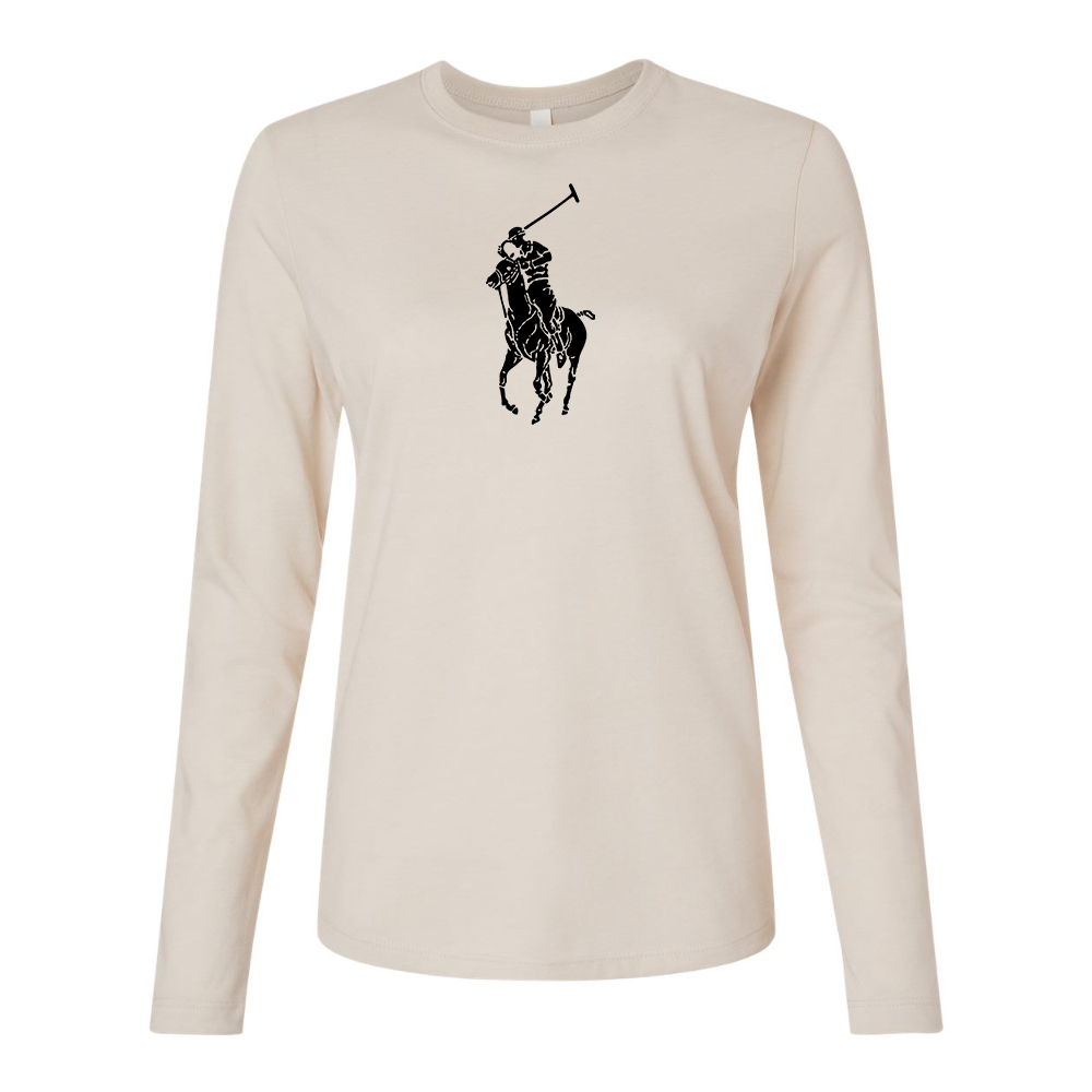 BELLA CANVAS Women’s Polo Ralph Lauren Jersey Long Sleeve Tee