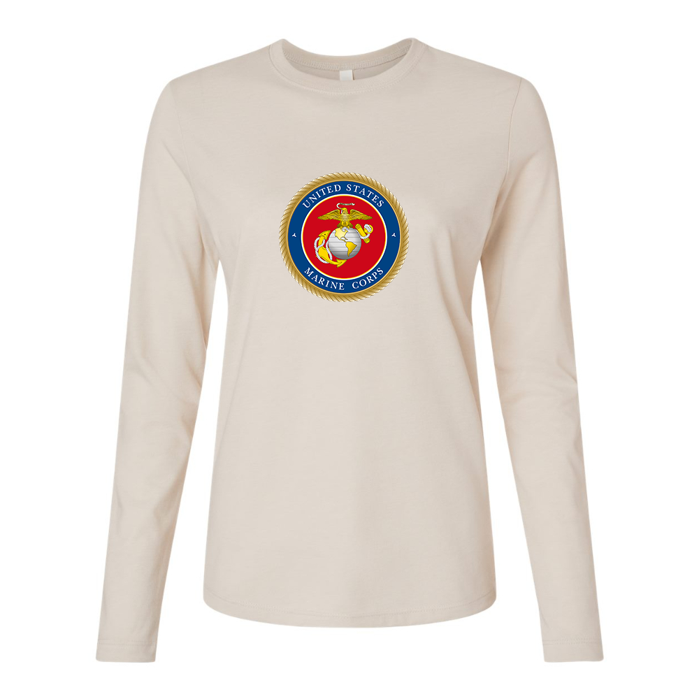 BELLA CANVAS Women’s USMC Emblem Jersey Long Sleeve Tee