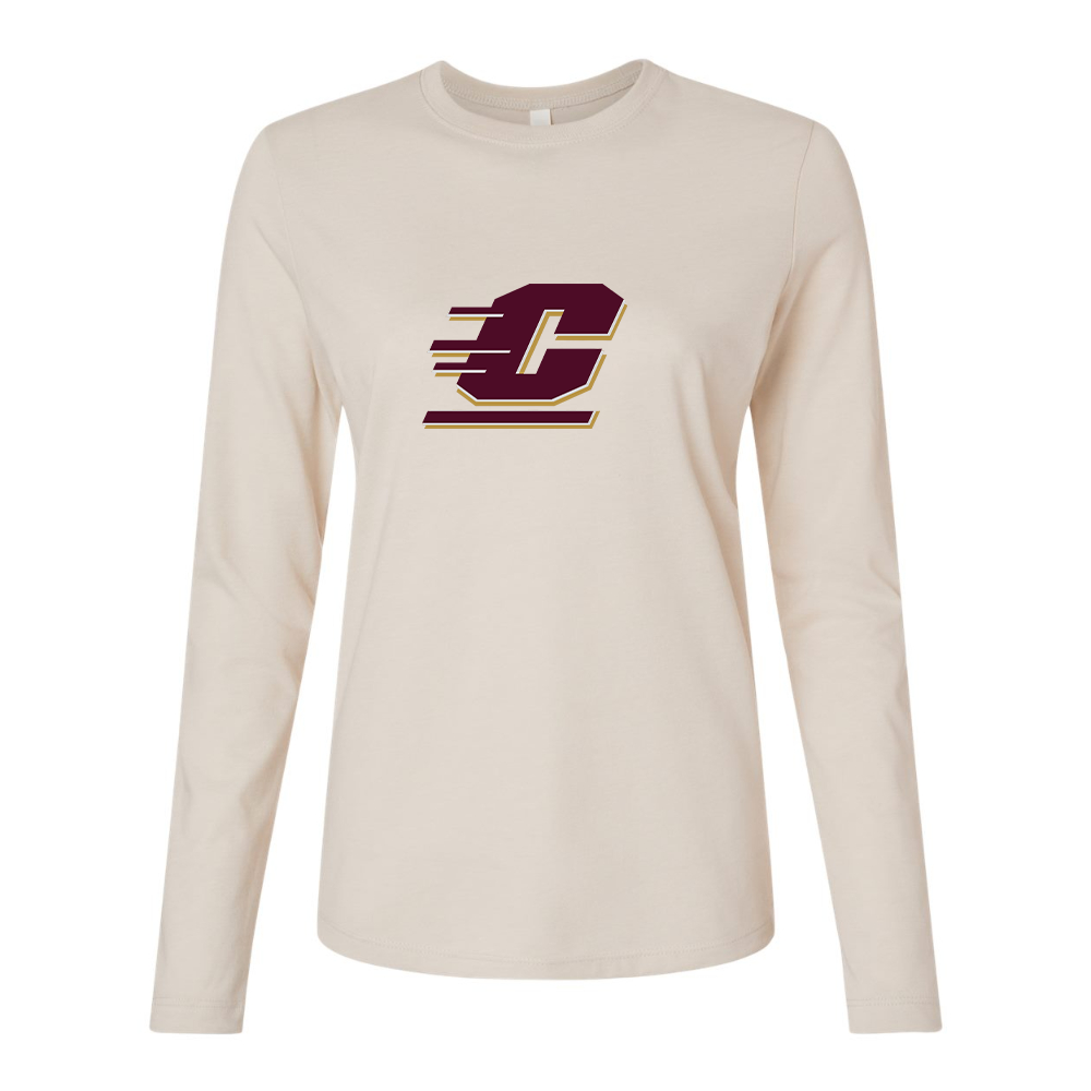 BELLA CANVAS Central Michigan Chippewas Jersey Long Sleeve Tee