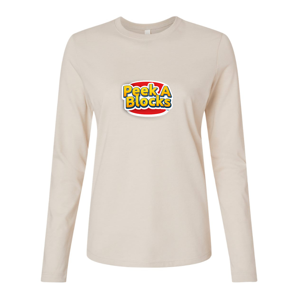 BELLA CANVAS  Peek A Blocks Jersey Long Sleeve Tee