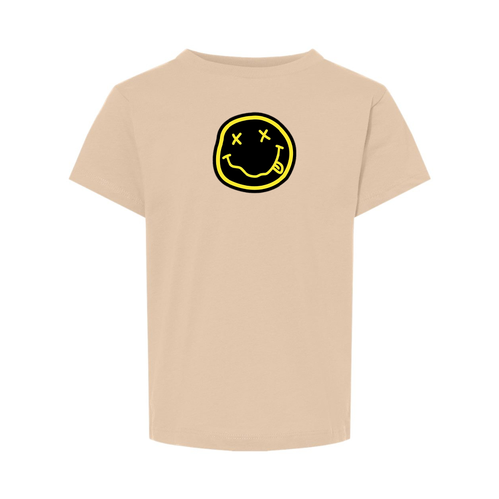 Nirvana Yellow and Black Face BELLA  CANVAS Toddler Jersey Tee