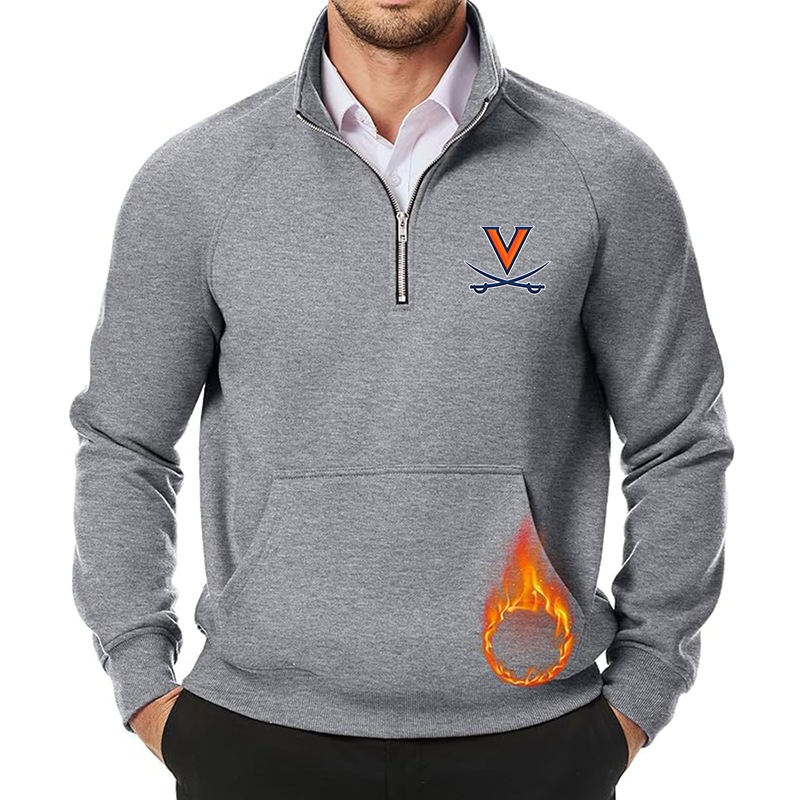 Men's (Design Here) JMIERR Quarter Zip Pullover Heavy Sweatshirts Warm Fleece Sweatshirt Polo Shirt with Pockets