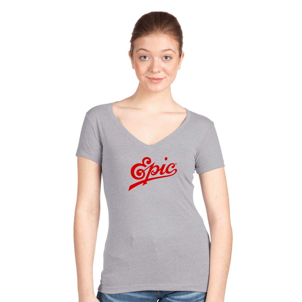 Women's Epic Records Next Level V-Neck T-Shirt