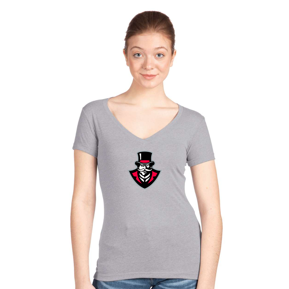 Women's Austin Peay Governors   Next Level V-Neck T-Shirt