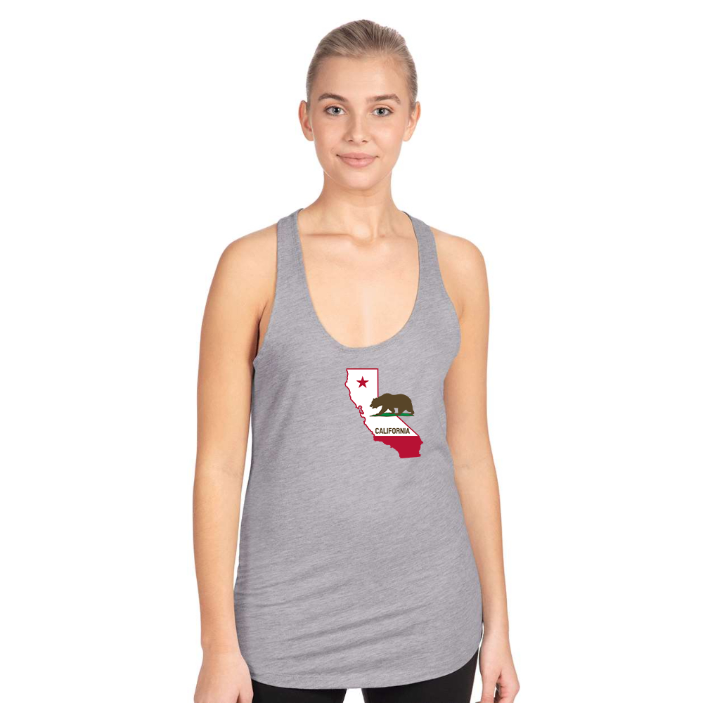Women's  California Bear Map Next Level Ideal Racerback Tank