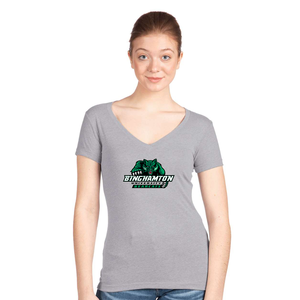 Women's Binghamton Bearcats  Next Level V-Neck T-Shirt
