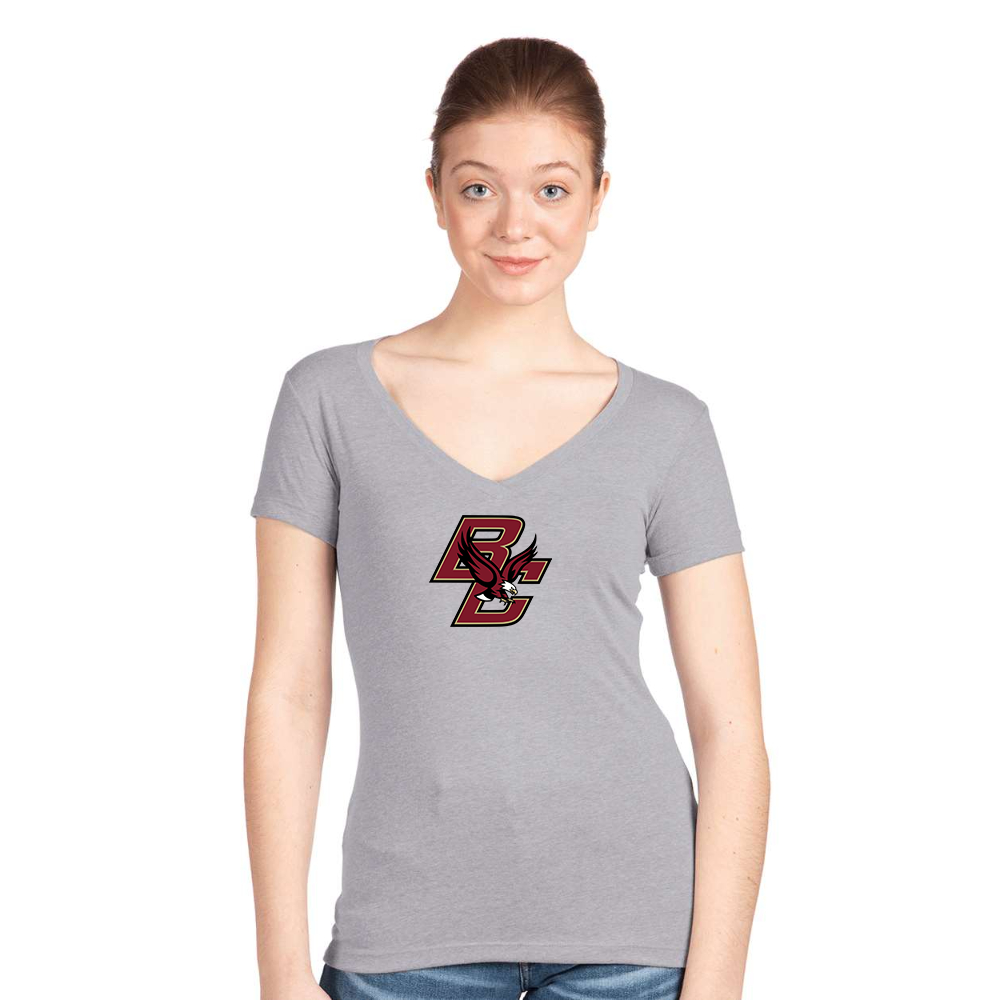 Women's Boston College Eagles  Next Level V-Neck T-Shirt