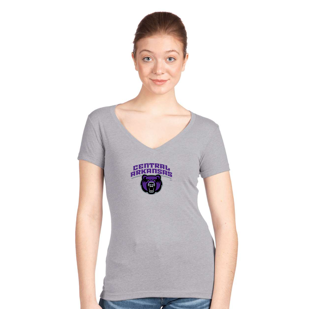 Women's Central Arkansas Bears  Next Level V-Neck T-Shirt