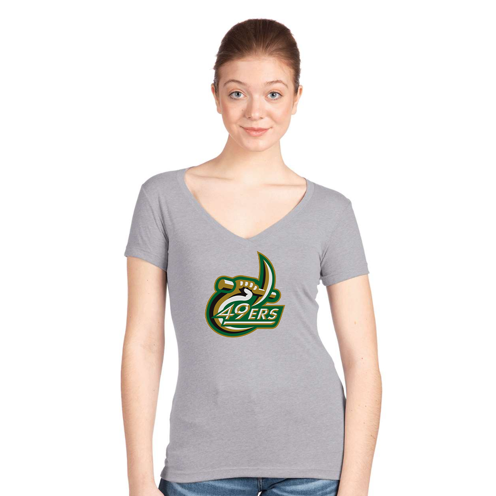 Women's Charlotte 49ers Next Level V-Neck T-Shirt