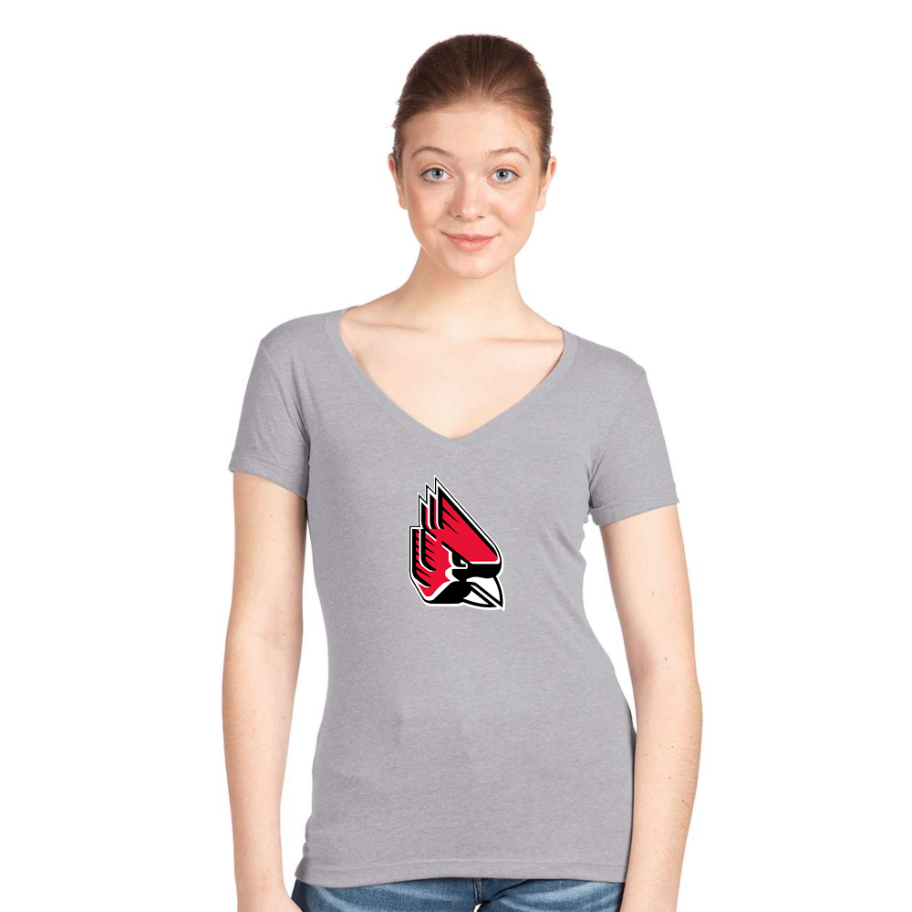 Women's  Ball State Cardinals Next Level V-Neck T-Shirt