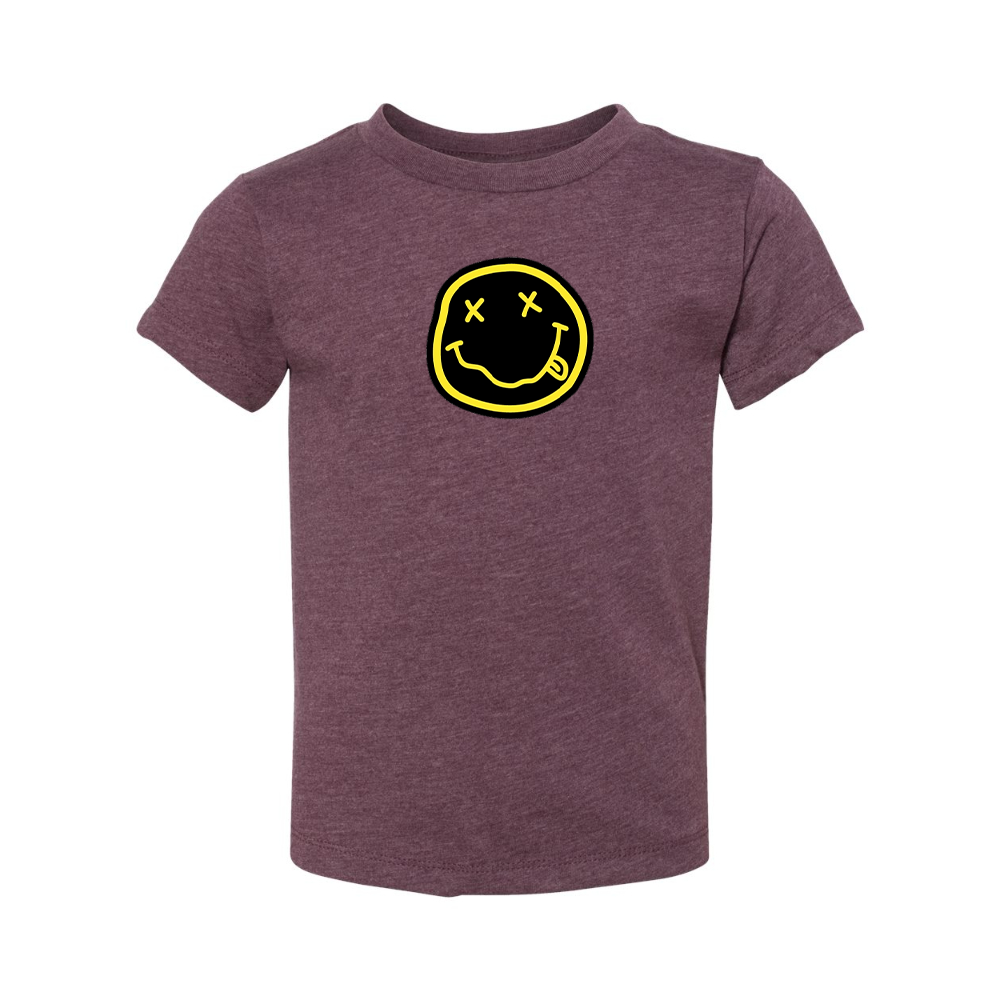 Nirvana Yellow and Black Face BELLA  CANVAS Toddler Jersey Tee