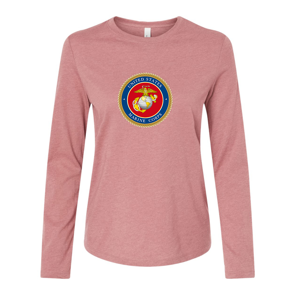 BELLA CANVAS Women’s USMC Emblem Jersey Long Sleeve Tee