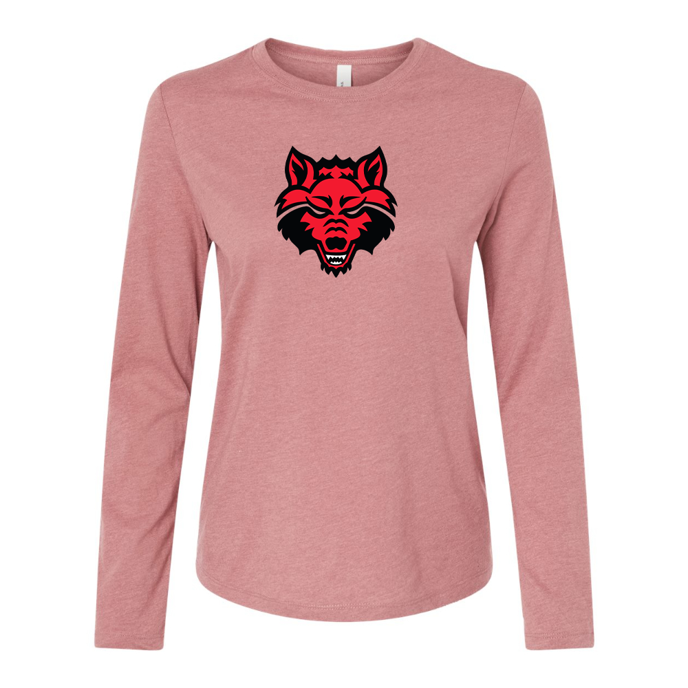 BELLA CANVAS Women’s Arkansas State Red Wolves Jersey Long Sleeve Tee