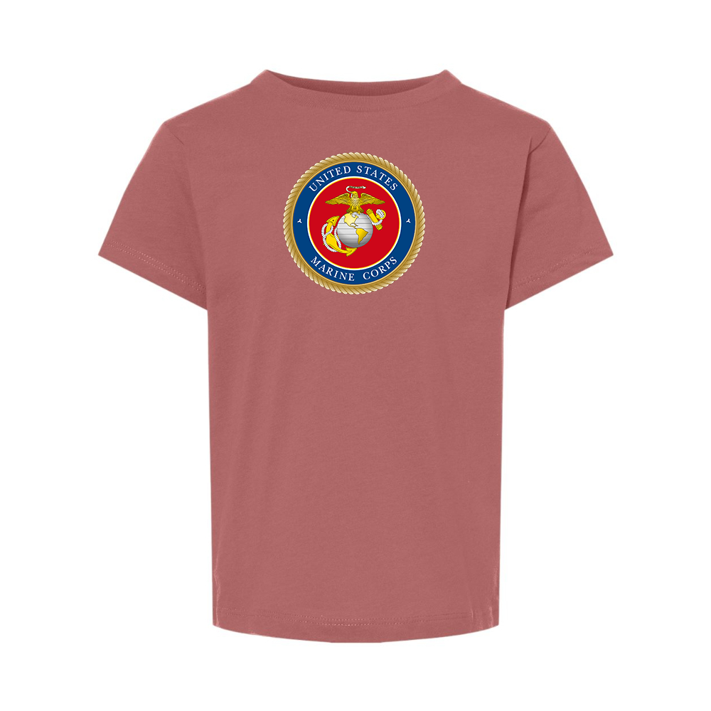 USMC Emblem BELLA  CANVAS Toddler Jersey Tee