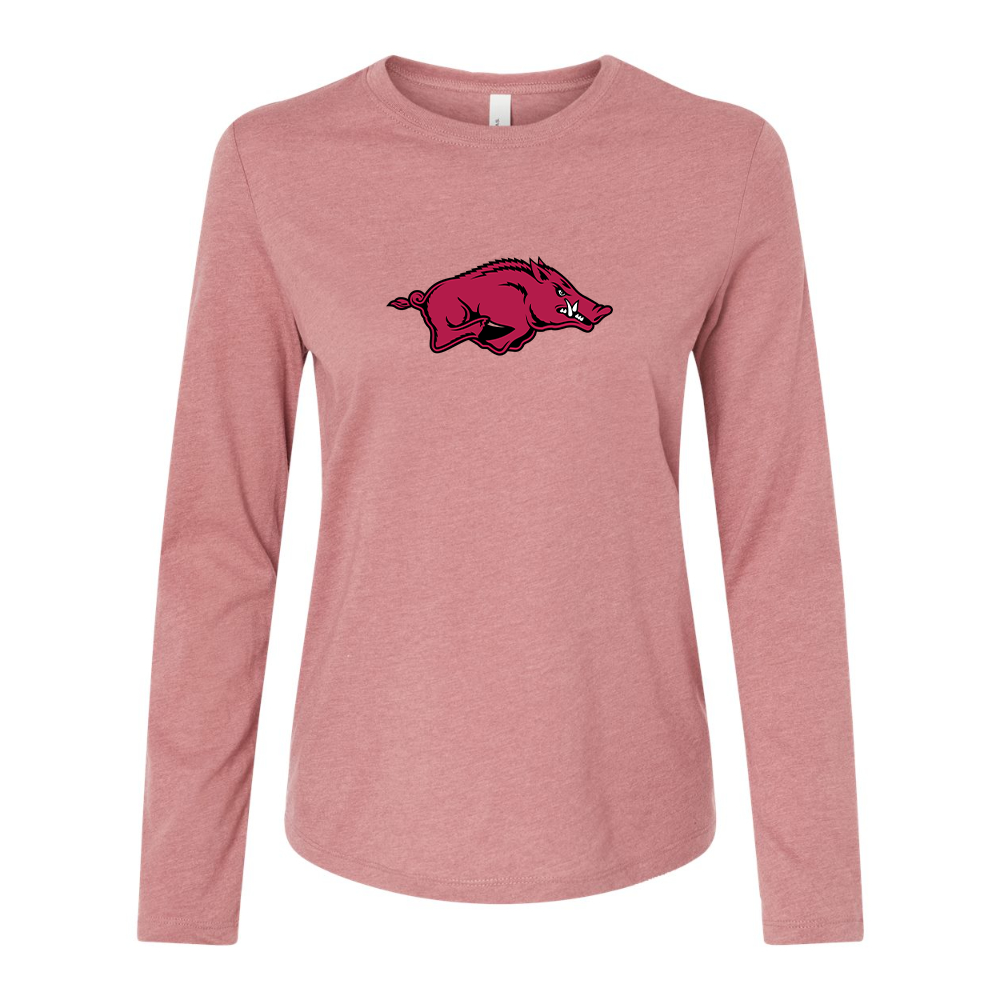 BELLA CANVAS Women’s Arkansas Razorbacks Jersey Long Sleeve Tee