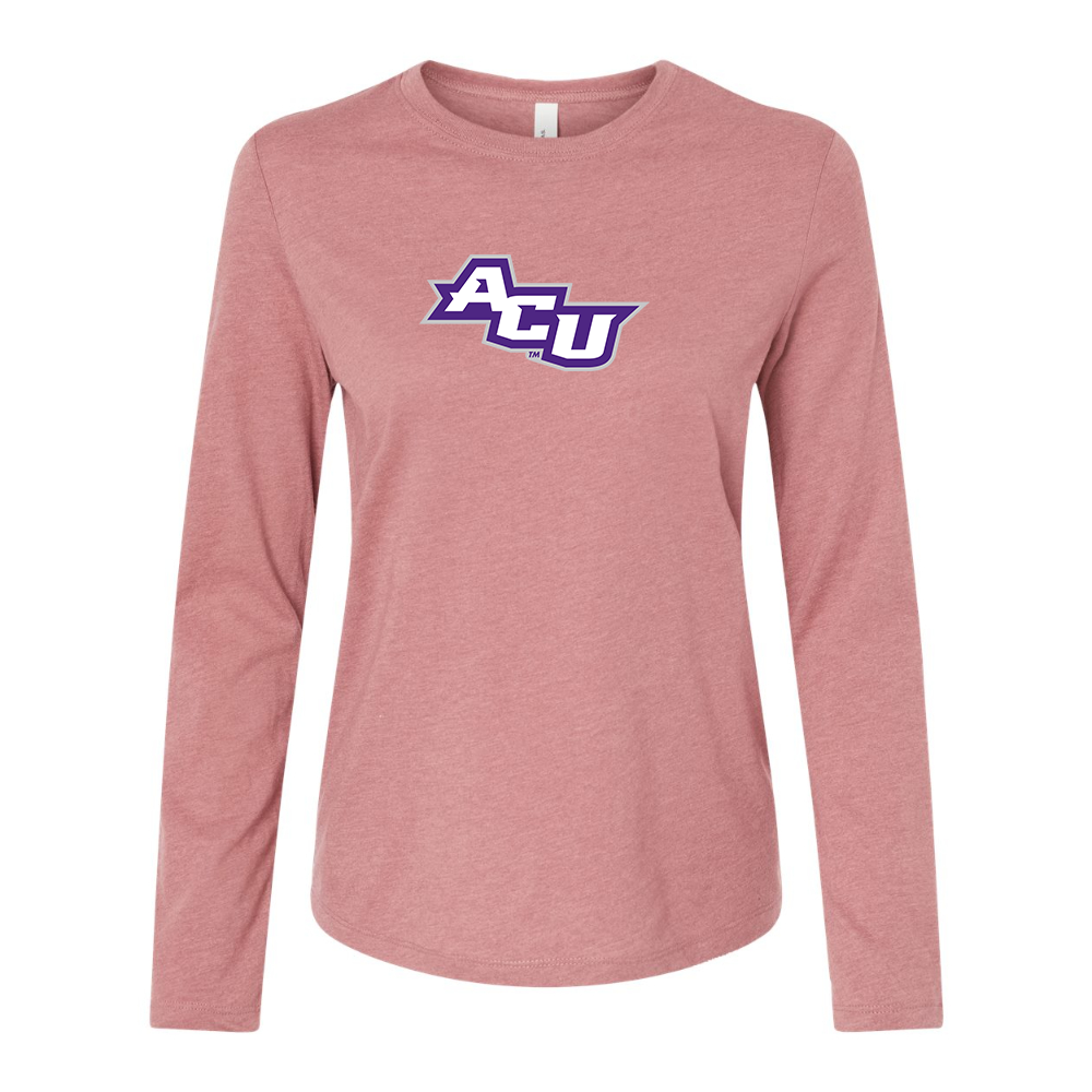 BELLA CANVAS Women’s Abilene Christian Wildcats  Jersey Long Sleeve Tee