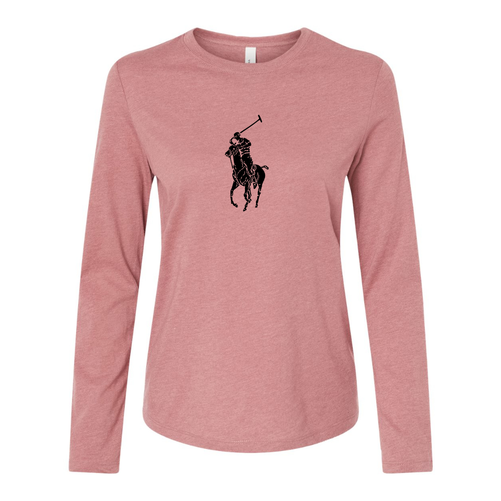 BELLA CANVAS Women’s Polo Ralph Lauren Jersey Long Sleeve Tee